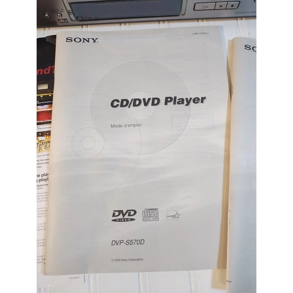 Sony DVP-S570D CD/DVD Player - With Remote - Tested & Works ✅✅